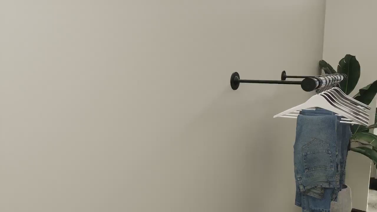 Customizable Lucite Wall Mounted Clothes Rack | Modern Wardrobe Minimalistic design.