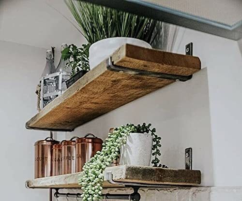 Rustic industrial shelf
