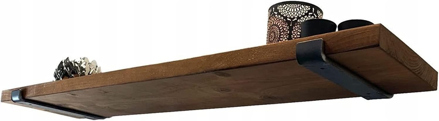 Black Rustic Shelf Brackets Scaffold Board 225mm Bracket x 2 Heavy Duty Industrial
