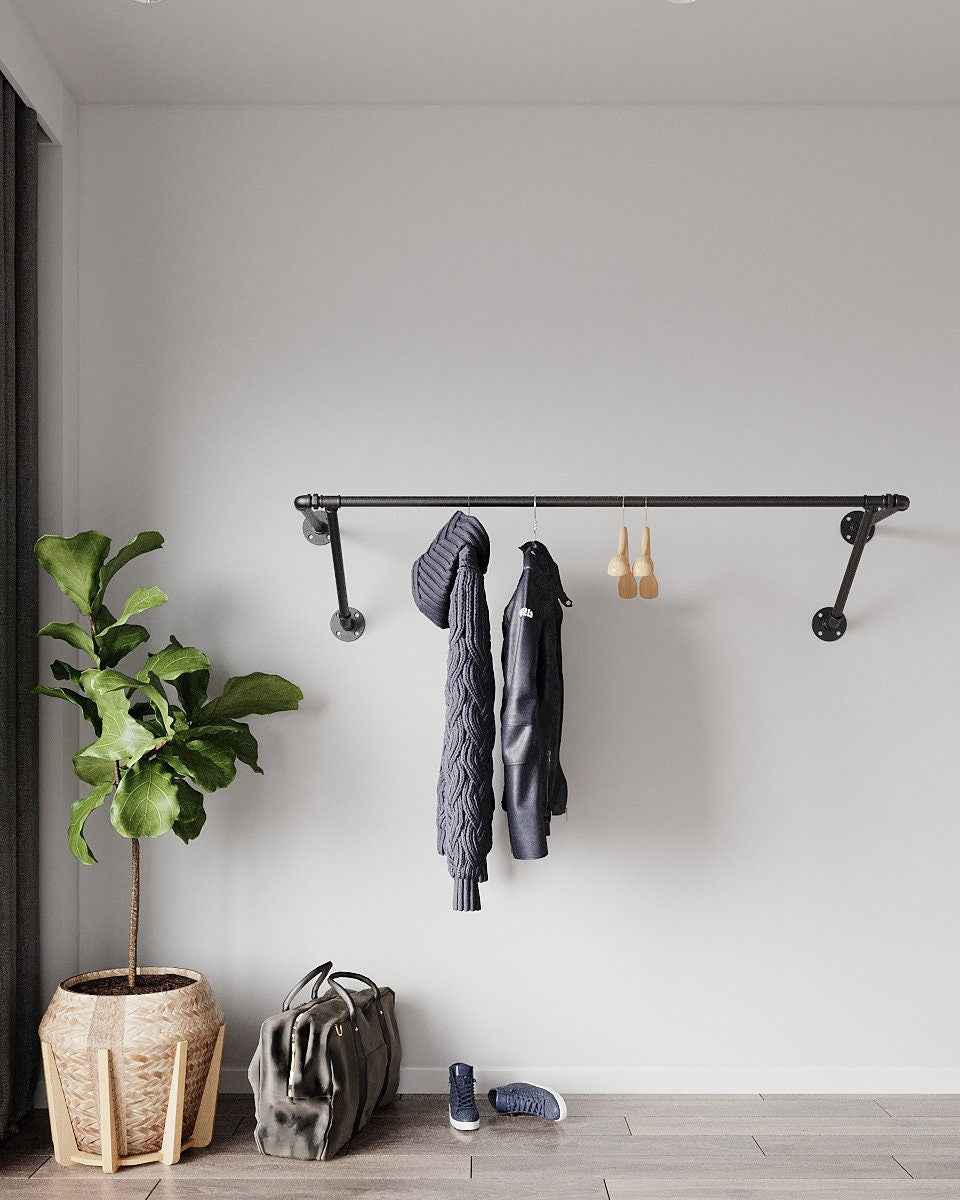 Suhu Wall-Mounted Heavy-Duty Pipe Clothes Rail