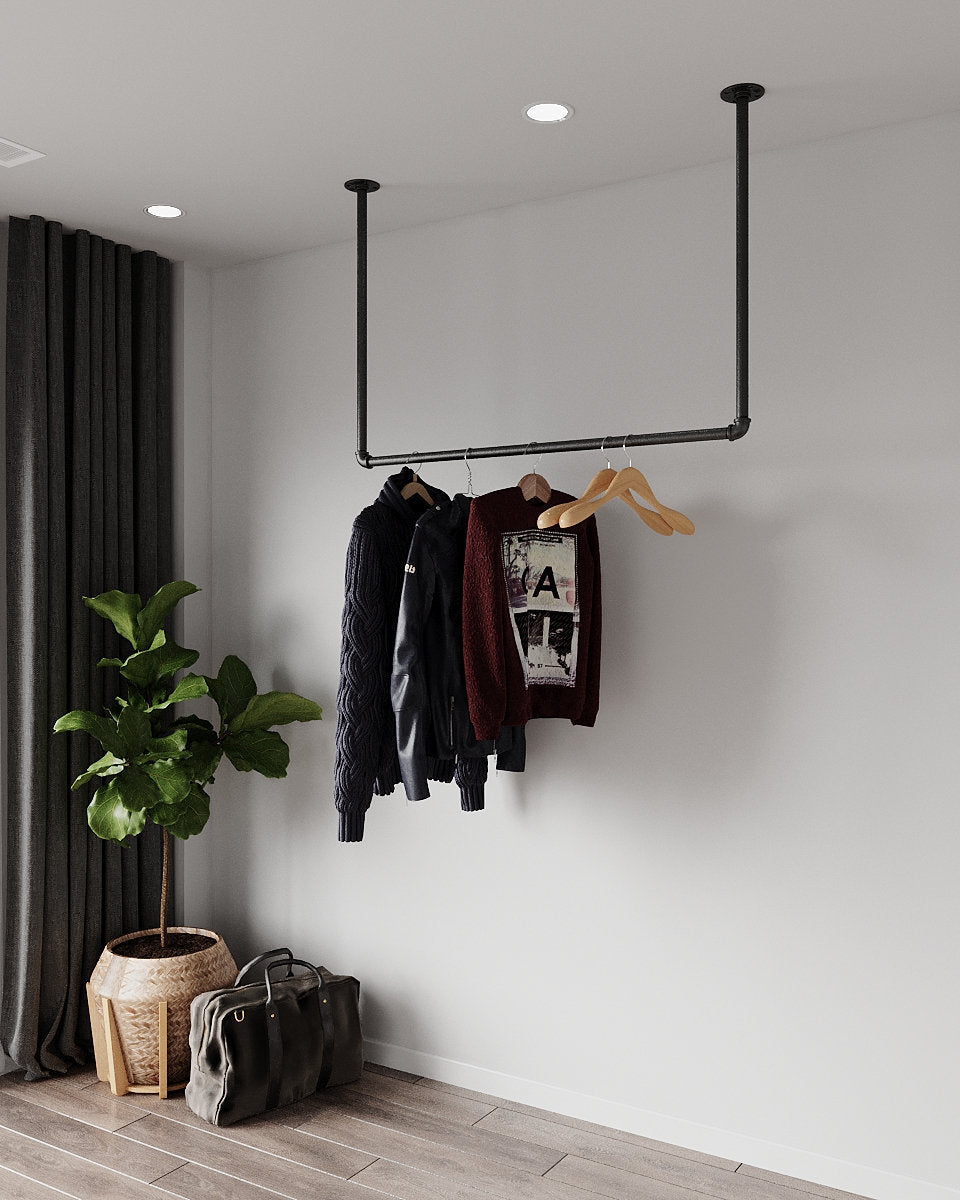 Ceiling Pipe Racks: Clothes Storage Solutions for Retail & Home