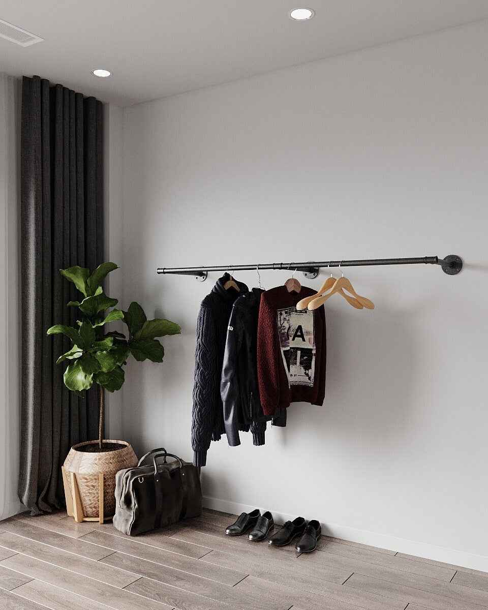 Moijpo Wall-Mounted Clothing Racking Wardrobe Storage