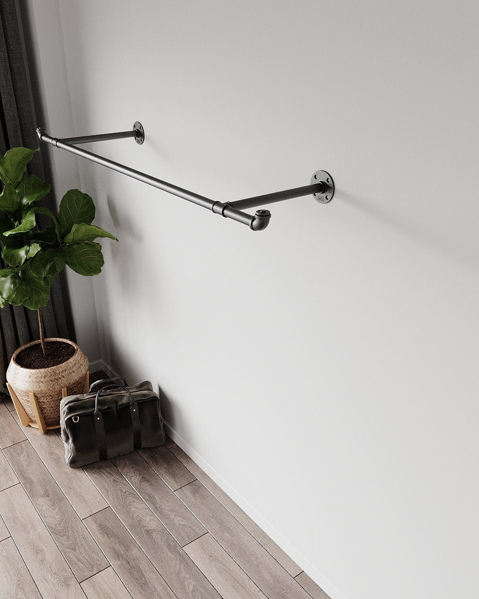 pipe Clothes Rail Wall Mount