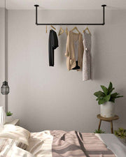 Durga Efficient Storage Solution Pipe Ceiling Clothes Rack