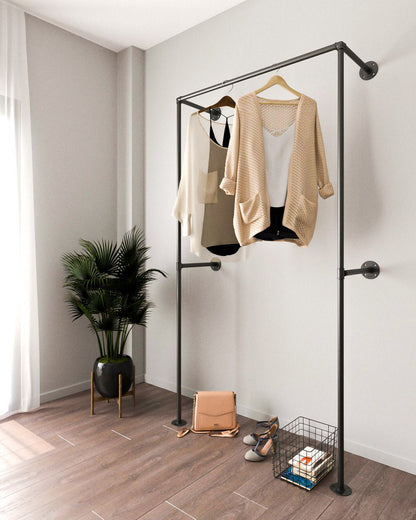 Stylish Open Wardrobe Clothes Rail, showcasing its classic design  clothing rack pipe rack
