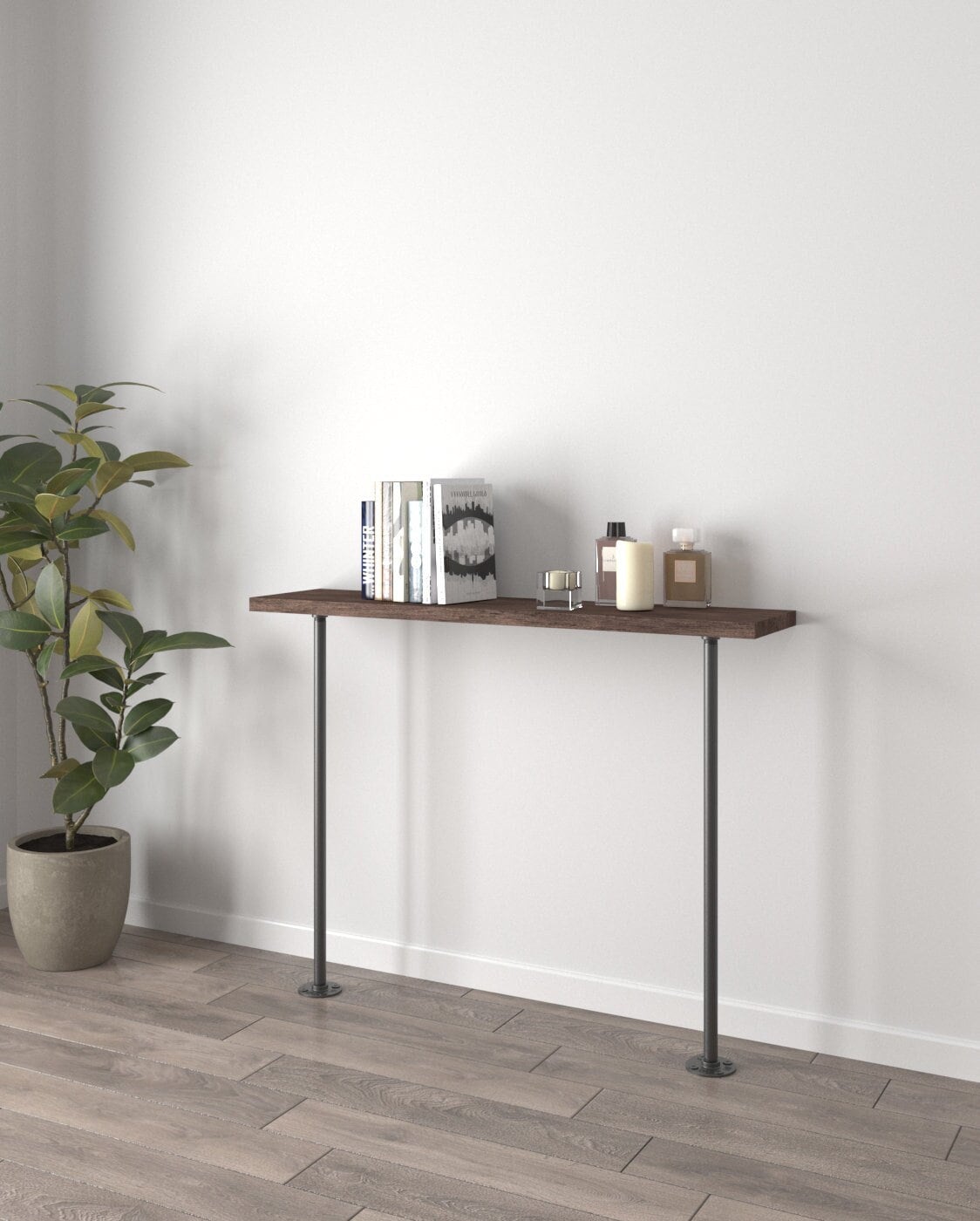 Solstice Rustic Chunky Console Table with Table Legs