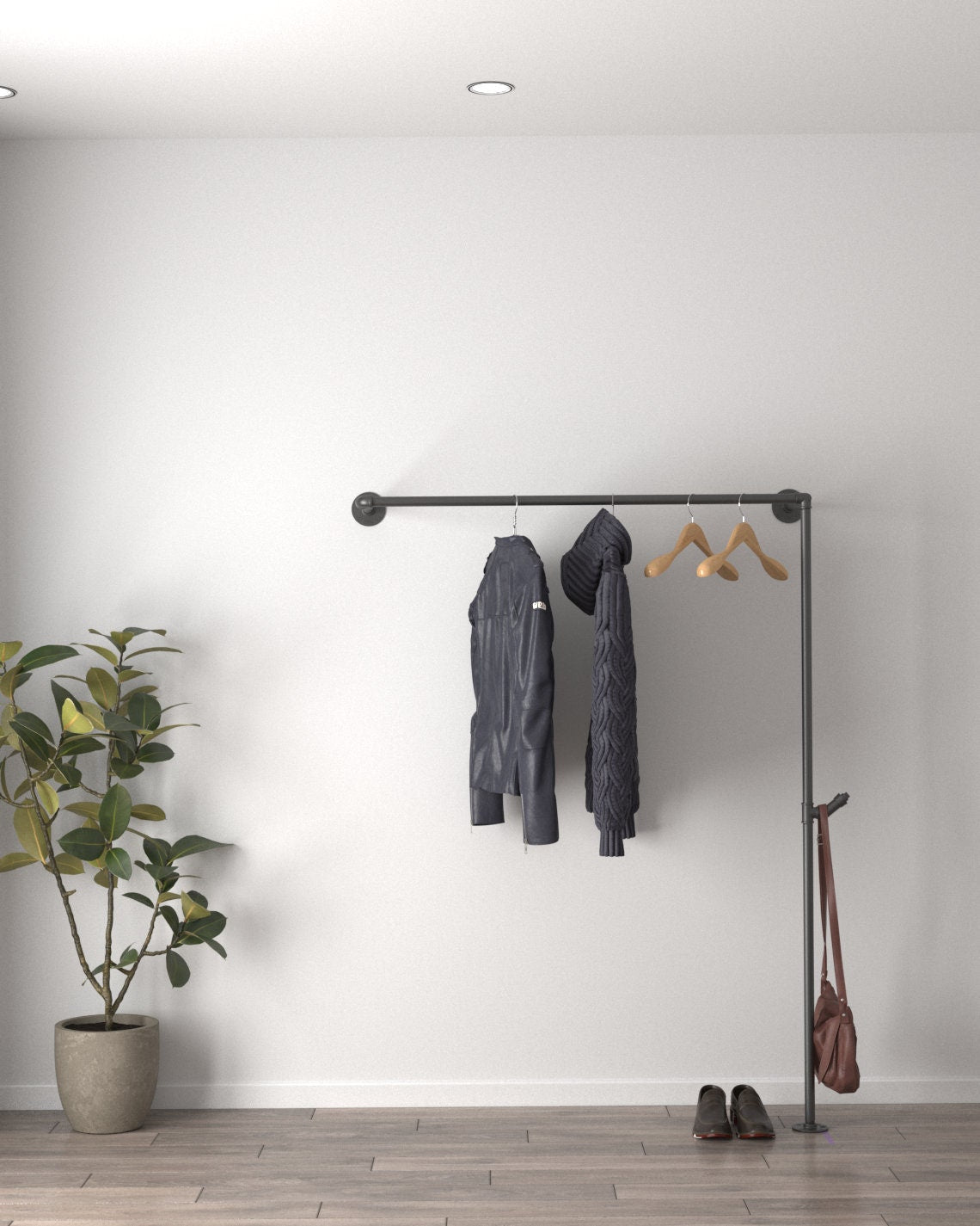 Versatile Minimalist pipe  Clothes Rail