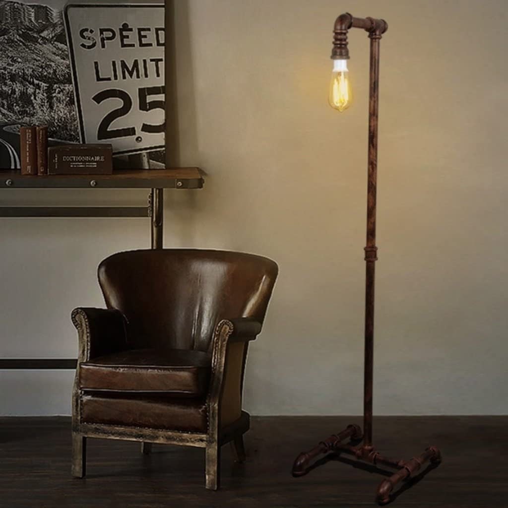 Water Pipe Floor Lamp, a distinctive industrial standing lamp, perfect for adding character to any room.
