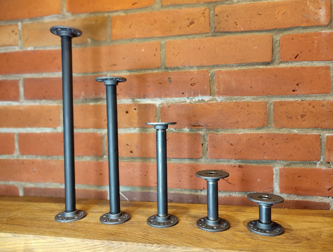 Contemporary Pipe Table Legs - Ideal for Breakfast Bar, Desk, Dining &amp; Coffee Tables