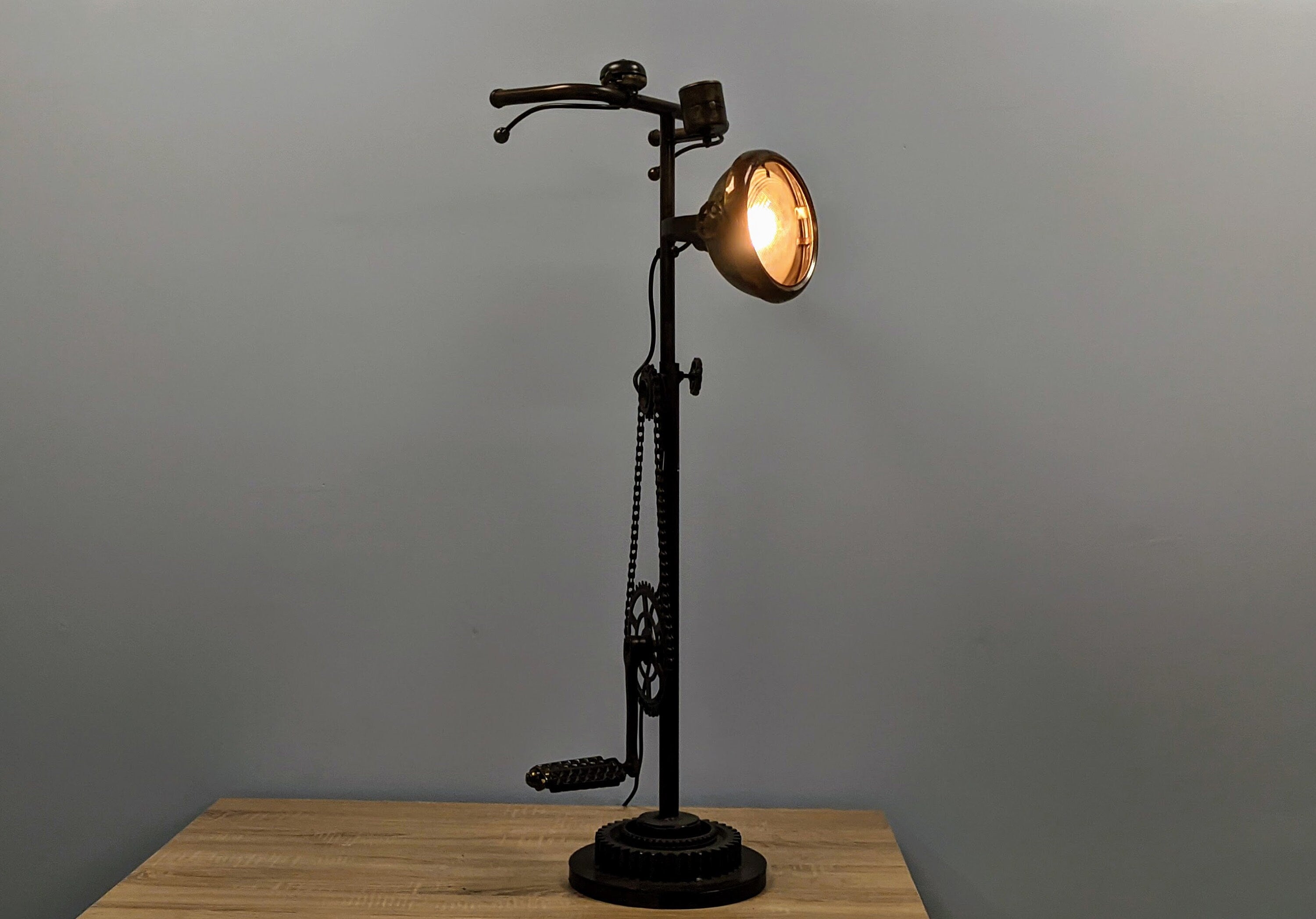 Water Pipe Floor Lamp serving as a stylish standing lamp, showcasing an industrial floor lamp design made from authentic water pipes.