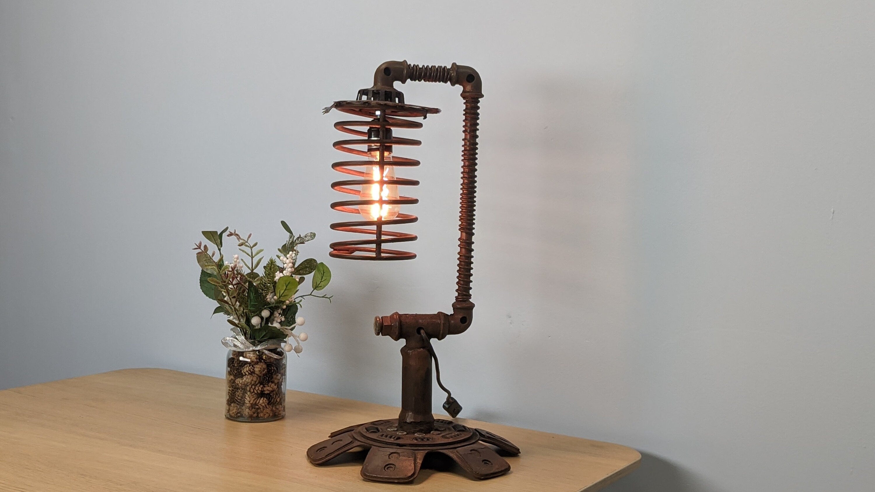 Versatile Side Table Lamp - Industrial Light for Modern Living