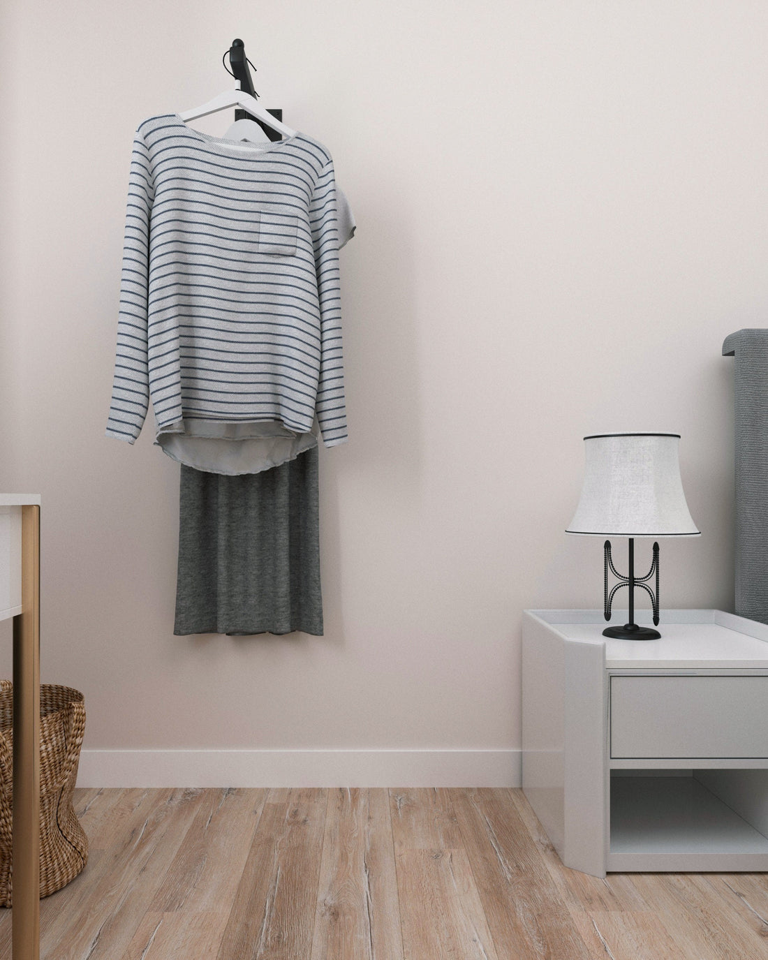 Industrial wall mounted clothes rack, Wall mounted clothes rail, Pipe rack, Garment rack, Clothes hanging rack, Hanging rail, Cloth rack