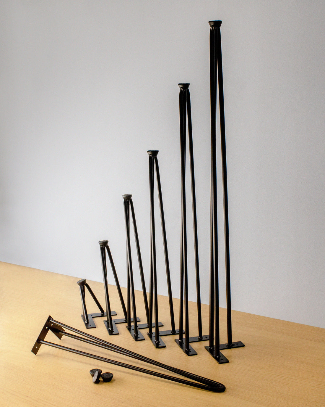 Premium Hairpin Legs Console Table legs - Black- Bare Steel UK made x 4 legs